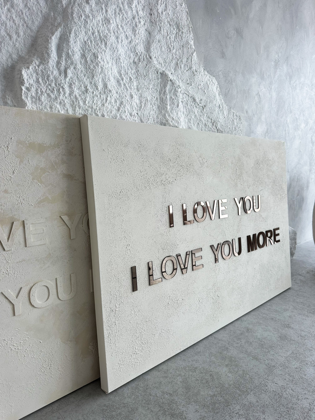 I LOVE YOU // I LOVE YOU MORE - BROWN MIRROR - 80x120cm